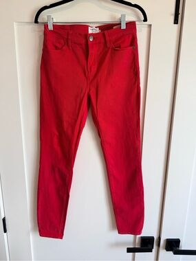 Frame Denim Red Skinny Jeans